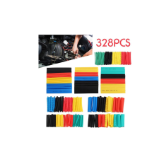 KIT TUBE THERMORETRACTABLE EN POLYOLEFINE 328 PIECES COULEUR