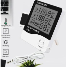 SSI3065-18A Thermohygromètre HTC2 à affichage LCD avec horloge + son