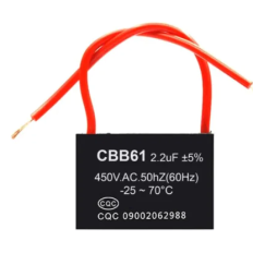 CONDENSATEUR DE VENTILATEUR CBB61 2.2MF 450VAC
