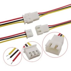 ACC444 CONNECTEUR JST XH2.54 , 3 BROCH MALE-FEMELLE AVEC CABLE 20 CM