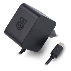 RASPBERRY PI 5 ALIMENTATION OFFICIELLE USB-C 5.1V5A FICHE EU NOIRE