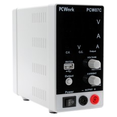 PCW07C ALIMENTATION STABILISEE 0-30V 0-5A AVEC USB 5V 2A ET AFFICHAGE