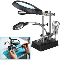 TROISIEME MAIN AVEC LOUPE A LED ET SUPPORT FAS