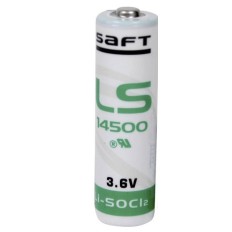SAFT PILE ORIGINAL LS14500 AXIAL LITHIUM 3.6V FORMAT/ AA 2.6AH