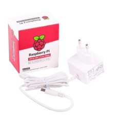 RASPBERRY PI 4 ALIMENTATION OFFICIELLE USB-C 5.1V3A FICHE EU BLANCHE