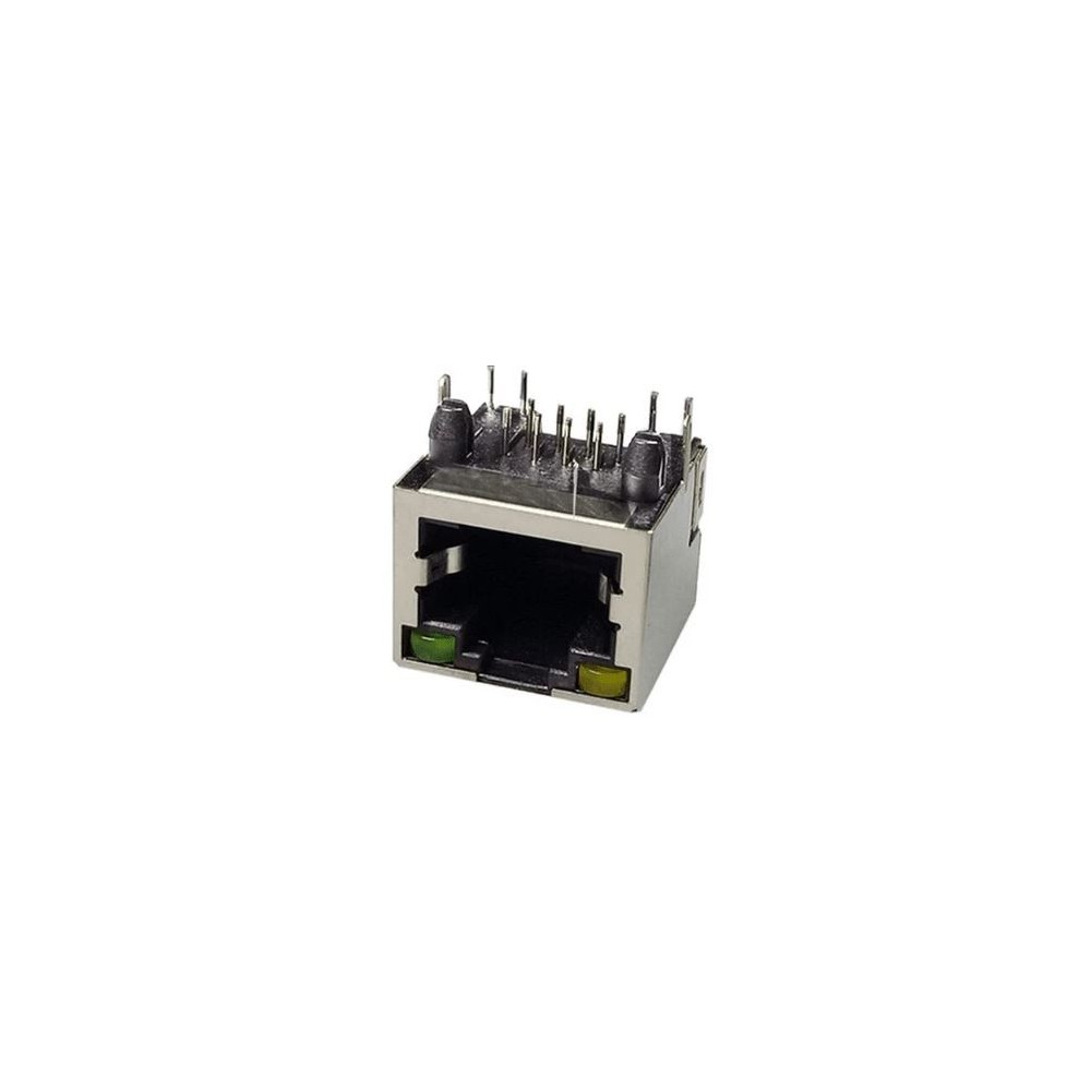 ACC069 CONNECTEUR RJ45 FEMELLE A SOUDER AVEC LED