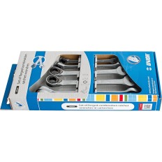 UNIOR 623709 JEU DE 6 CLES MIXTES ARTICULEES A CLIQUET BOITE 160/2CS