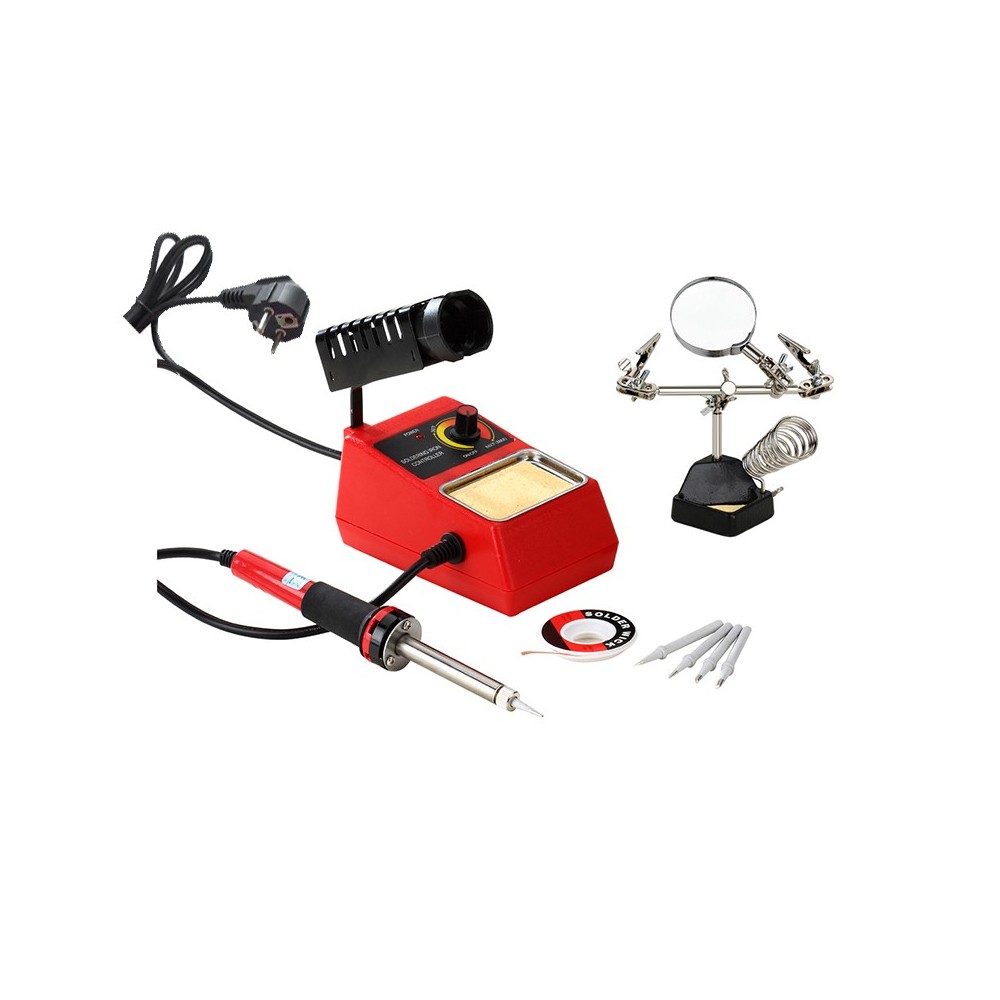 ZD-98 KIT STATION A SOUDER REGLABLE 48W+3EME MAIN+04PANNES+TRESSE