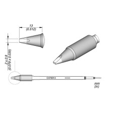 JBC C470-013 CARTOUCHE 2X0.9 (T470 ET HT470)