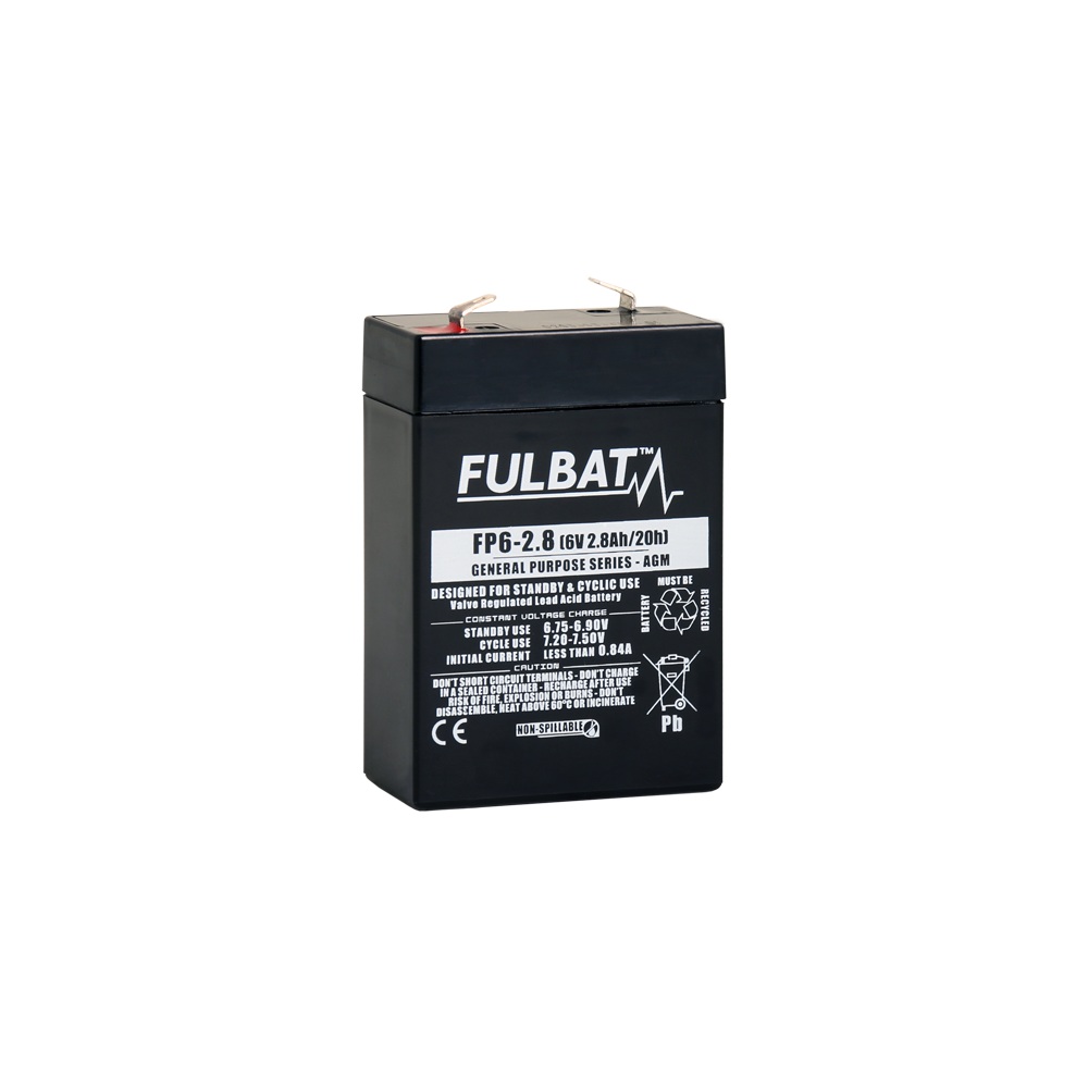 BATTERIE PLOMB AGM FUL 6V-2.8AH (T1)
