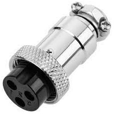 CONNECTEUR AERONAUTIQUE GX16 3 POLES FEMELLE