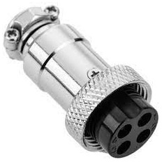 CONNECTEUR AERONAUTIQUE GX16 4 POLES FEMELLE