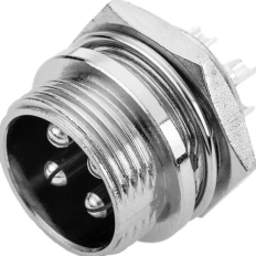 CONNECTEUR AERONAUTIQUE GX16 4 POLES MALE