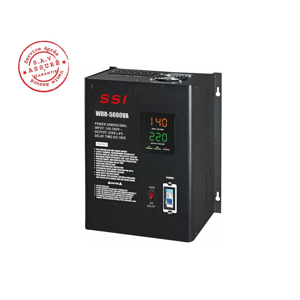 REGULATEUR DE TENSION WDR-5000VA MONOPHASE WW-140V-260V