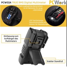 PCW02A MULTIMETRE DIGITAL TRMS 6000 pts, CALIBRE AUTO , FREQ, T  ,