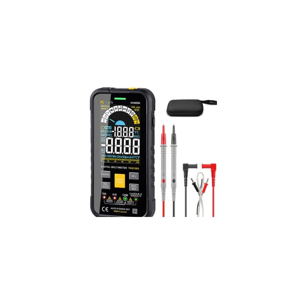 PCW03A MULTIMETRE DIGITAL TRMS 9999 PTS, CALIBRE AUTO, FREQ,, %, CAP