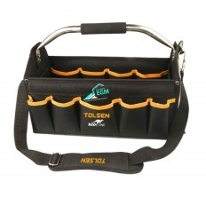 SAC A OUTILS ROBUSTE INDUSTRIEL PLIABLE AVEC POCHE INT/EXT 17" TOLSEN