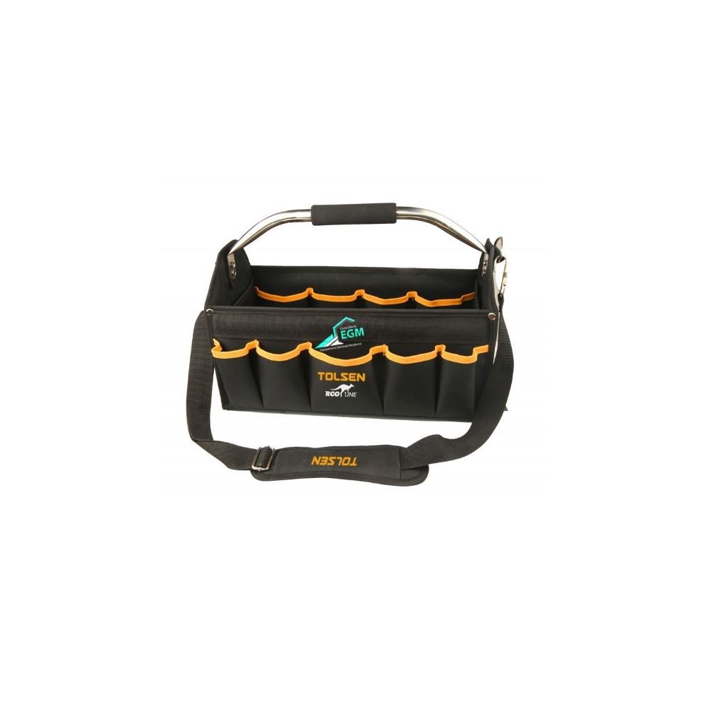 SAC A OUTILS ROBUSTE INDUSTRIEL PLIABLE AVEC POCHE INT/EXT 17" TOLSEN
