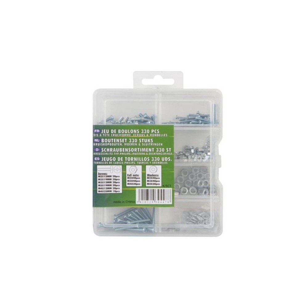 VEL K/SC1 JEU DE VISSERIE 330 PIECES (110 VIS , ECROUS et RONDELLES)