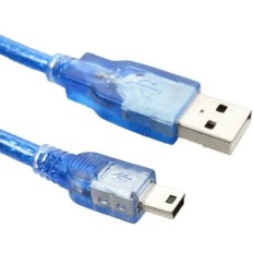 CABLE MINI USB / USB 50CM BLEU POUR ARDUINO NANO