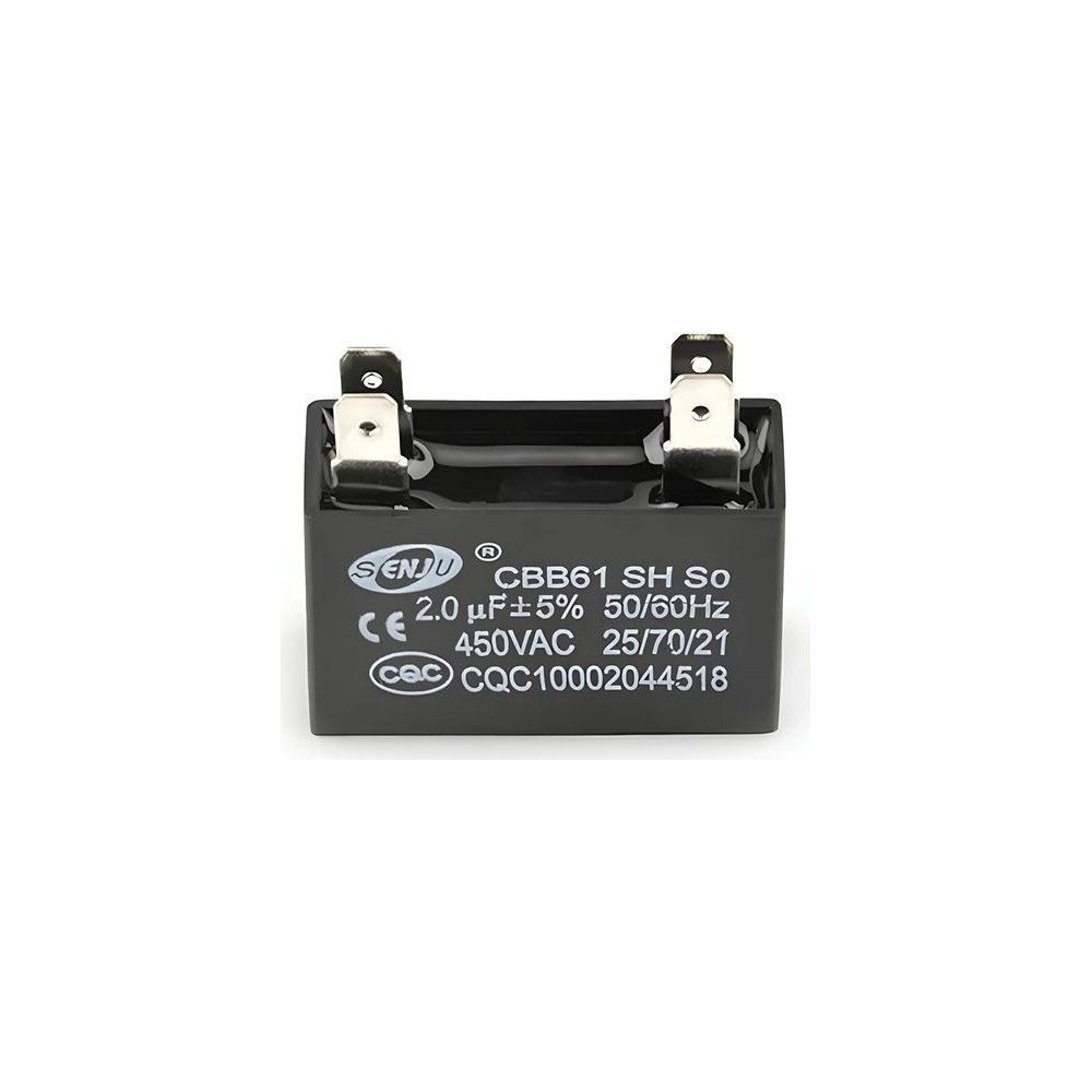 CBB61-2 CONDENSATEUR DE VENTILATEUR CBB61 2MF 450VAC