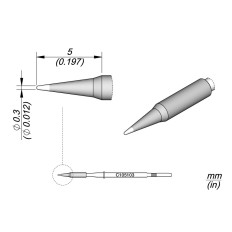 JBC C105-103 CARTOUCHE CONIQUE D:0.3 S1 (NT105-A)