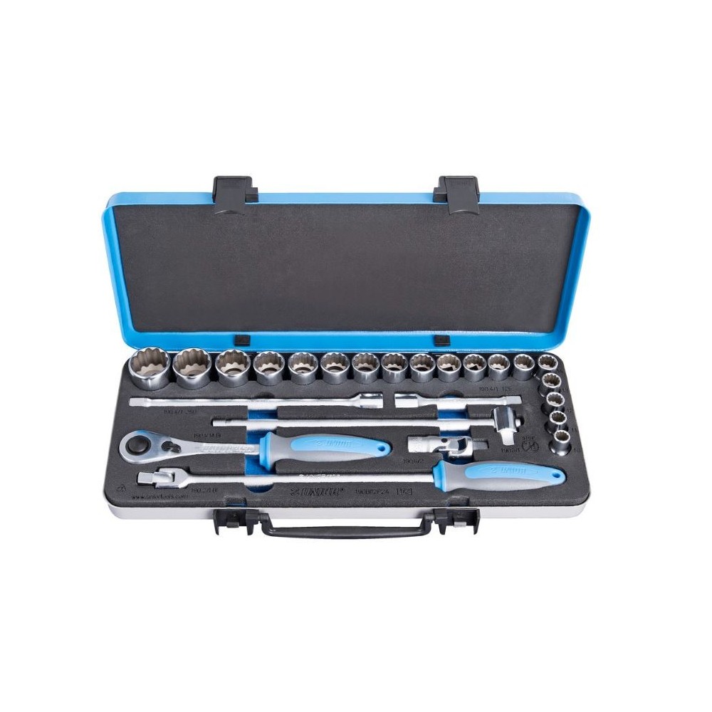 UNIOR 611941 COFFRET DOUILLES 1/2" 6 PANS 10-32MM 190BI12P24