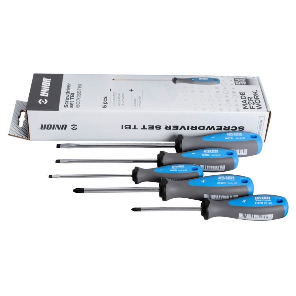 UNIOR 611985 JEU 05 TOURNEVIS PLATS ET PHILLIPS 607CS5TBI