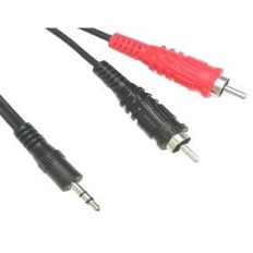 CORDON 2RCA MALE /JACK MINI STEREO 1.5M