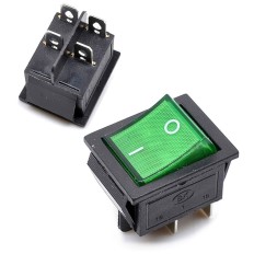 KCD2 INTERRUPTEUR LARGE LUMINEUX VERT