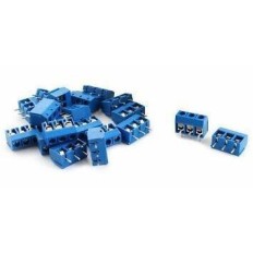 ACC128 BORNIER 3 VIS 5,08MM BLEU