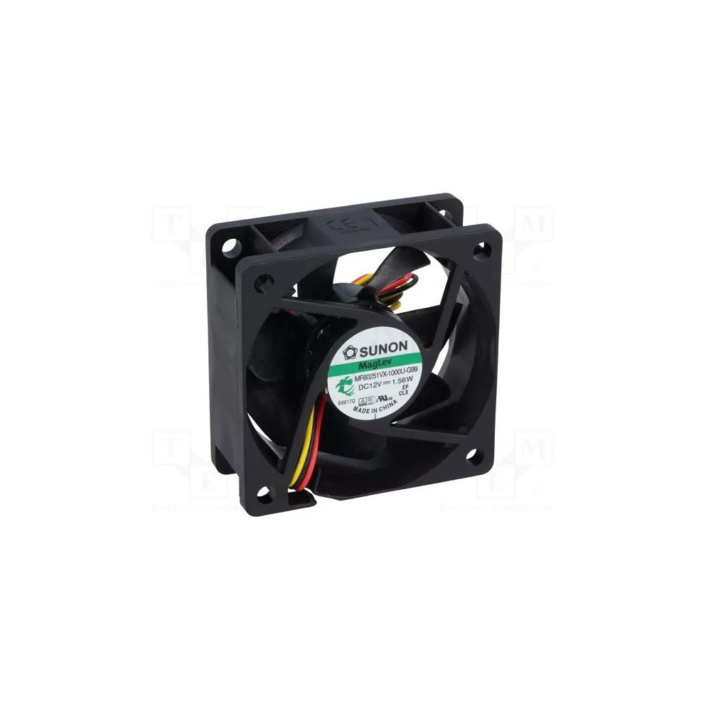 VENTILATEUR 12V 60X60X25 SP602512H 3FILS