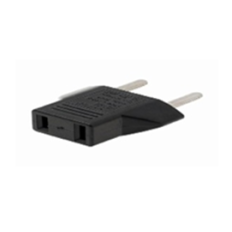 JL-1159 ADAPTATEUR PRISE COURANT AC NOIR 2 PIN