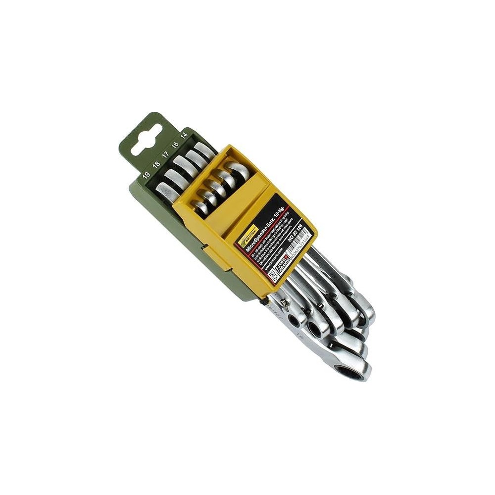 PROXXON 23126 JEU DE CLE MIXTE A CLIQUET EN SUPPORT A FERMOIR 8-19mm