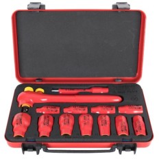 UNIOR 619420 COFFRET 13 DOUILLES ET ACCESSOIRES 1/2" ISOLES  COFF MET