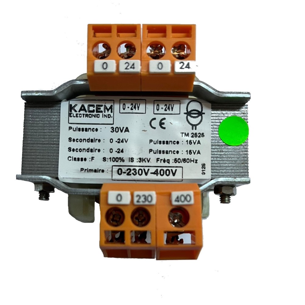 TRANSFORMATEUR ALIMENTATION CHASSIS OUVERT 220V 380V 2X24V 30VA