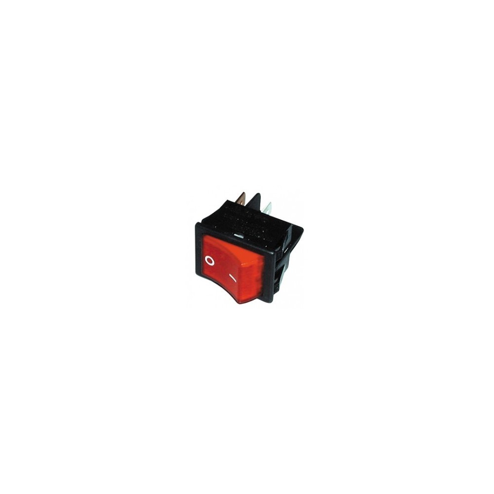 KCD4-201 BOUTON INTERRUPTEUR VOYANT 2P 4C ROUGE