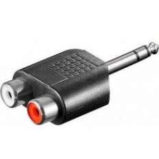 AJRF262 ADAPTATEUR JACK MALE STEREO 6.3MM 2RCA FEMELLE