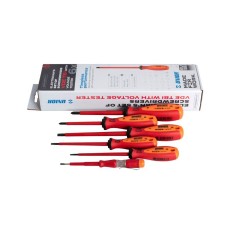 UNIOR 617654 JEU DE 6 TOURNEVIS ELECTRICIEN ISOLES VDE 1000V PLATS ET