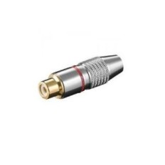 RCA71N FICHE RCA ROUGE FEM NICKEL
