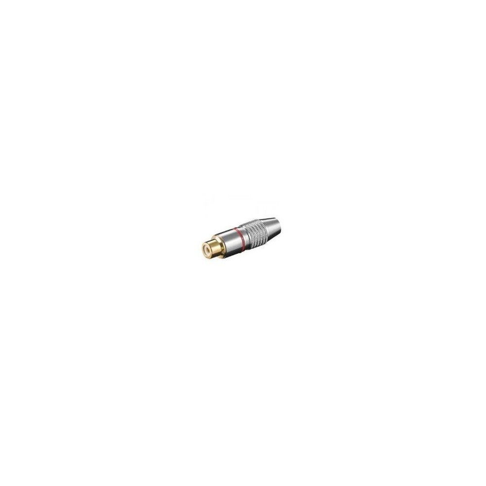 RCA71N FICHE RCA ROUGE FEM NICKEL
