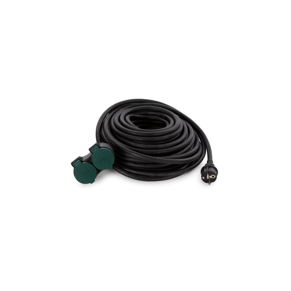 VEL EGEC25220 RALLONGE 20M AVEC 2 PRISES AVEC TERRE