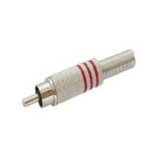 RCA51S FICHE RCA ROUGE MALE SILVER