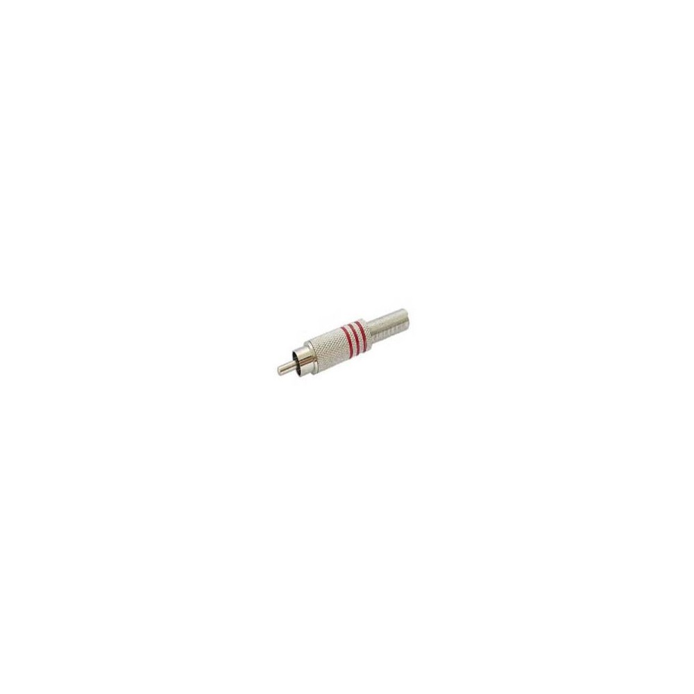 RCA51S FICHE RCA ROUGE MALE SILVER