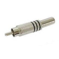 RCA52S FICHE RCA NOIR MALE SILVER