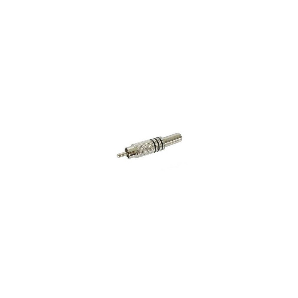 RCA52S FICHE RCA NOIR MALE SILVER