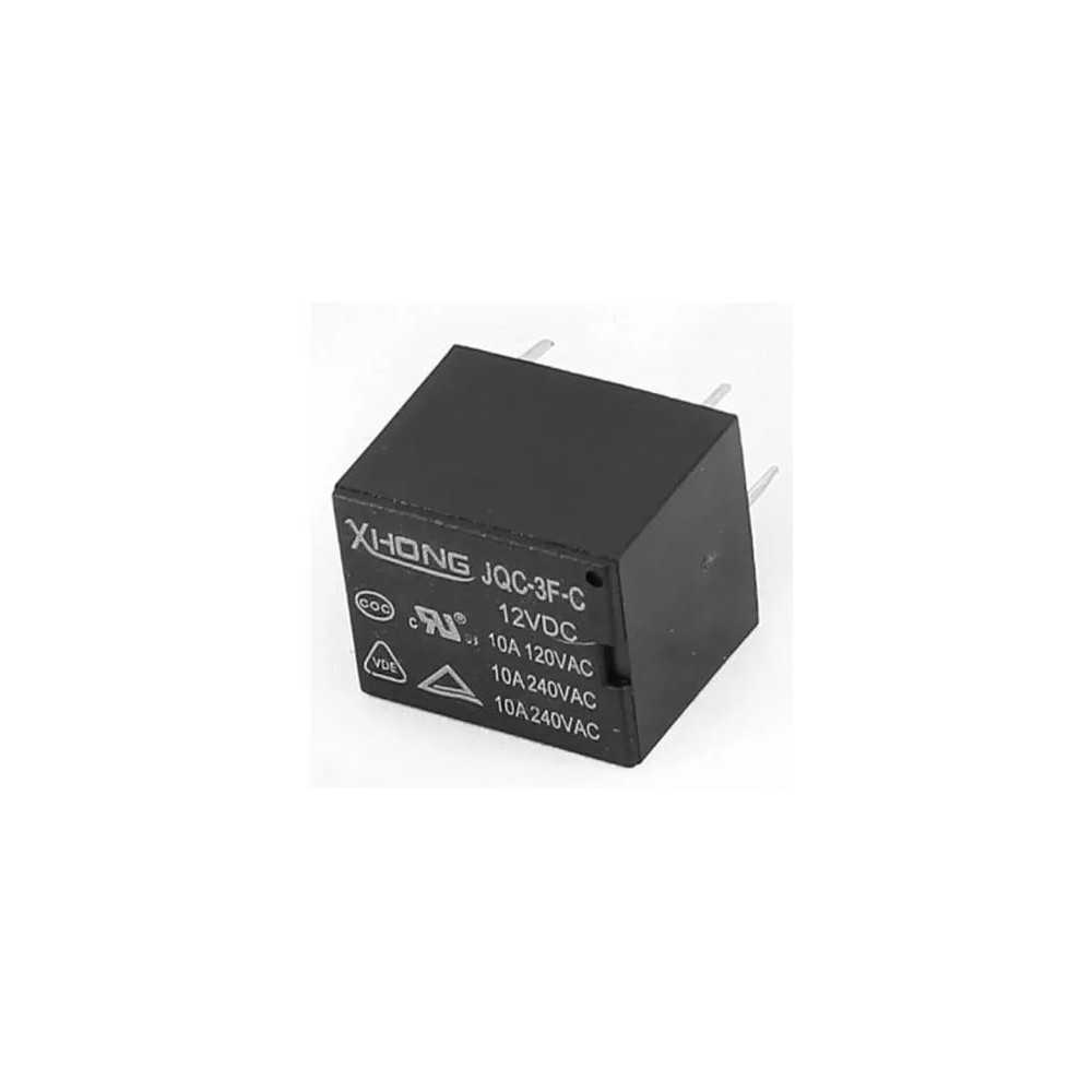 RELAIS 1RT-10A/12V 1CONTACT 5BR LEG-12 CARRE