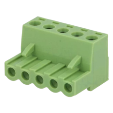 CONNECTEUR BARRETTE DE PRESSION 5 CONTACTS 5,08mm FEMELLE