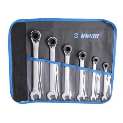 UNIOR 627001 JEU DE 6 CLES MIXTES A CLIQUET 8-19 AVEC TROUSSE 160/2CT