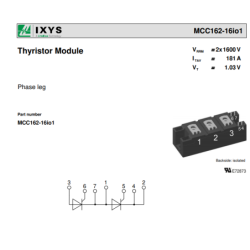 MCC162-16I01 MODULE THYRISTOR 160A 1600V